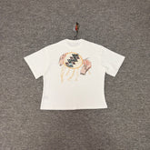 Derschutze American Street Style Waffle Embroidery Short-Sleeve T-Shirt, Unisex Loose Fit Crew Neck Versatile Trendy Top