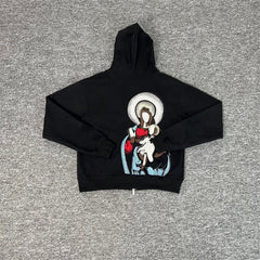 Derschutze awakening v2 Zip Up Zip-Up Jacket with Heavy Embroidery Hooded Sweatshirt