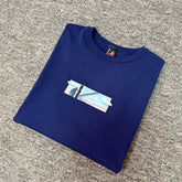 Derschutze American Street Style Box Print Short-Sleeve T-Shirt Men's Loose Crew Neck Pure Cotton Breathable Casual Top