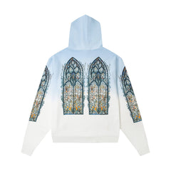 Who Decides War Gradient Cathedral Graphic Hoodie
