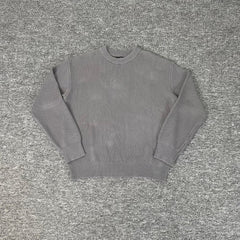 Derschutze blossm knit floral embroidered crew neck sweater, unisex loose casual sweater, trendy style.