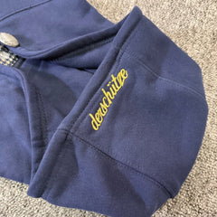 Derschutze Gallery Embroidered Hooded Zip-Up Sweatshirt, Unisex Loose-fitting Casual Cardigan Jacket