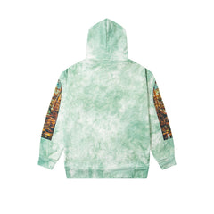 WHO DECIDES WAR Gothic Window Graphic Hoodie Green Unisex Oversized Streetwear Pullover