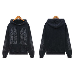 WHO DECIDES WAR Black Graphic Hoodie Unisex Oversized Streetwear Pullover Sweatshirt