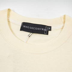 WHO DECIDES WAR Gothic Embroidered Graphic T-Shirt Unisex Oversized Streetwear Cotton Tee