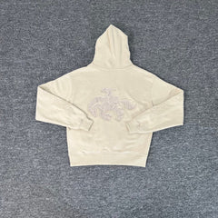 Derschutze western zip-up fleece jacket with appliqué embroidered horse cardigan hoodie