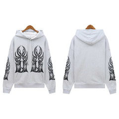 WHO DECIDES WAR Grey Graphic Hoodie Unisex Oversized Streetwear Pullover Sweatshirt