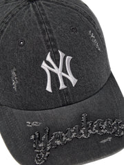 Vintage Destroyed Denim Unstructured Ballcap