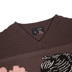"yakuza v2" knitted Jersey brown