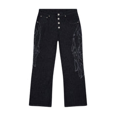 "hellboy" indigo raw bootcut Denim