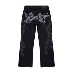 "hellboy" indigo raw bootcut Denim