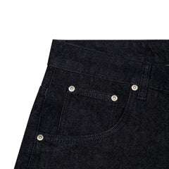 "yakuza" indigo raw Jorts 02