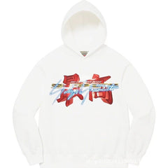Supreme Japanese Kanji & Script Logo Hooded Sweatshirt - White