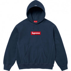 Supreme Box Logo Hooded Sweatshirt - Navy Blue