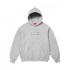 Supreme Box Logo Hooded Sweatshirt - Heather Grey