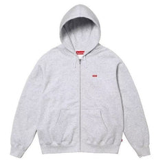 Supreme Small Box Zip Up Hooded Sweatshirt - Heather Grey