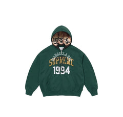 Supreme 1994 Collegiate Skull Hood Inner Print Full Zip Hoodie - Dark Green