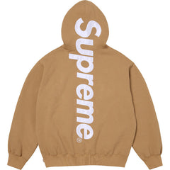 Supreme Center Vertical Logo Hooded Sweatshirt - Camel / Tan