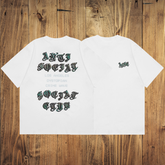 ASSC White Tee – Gothic 3D Print
