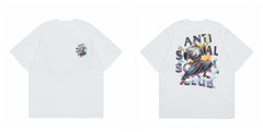 ASSC White Tee – Colorful Cartoon Print