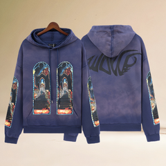 Who Decides War Stained Glass Purple Hoodie