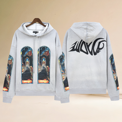 Who Decides War Church Window Art Graphic Pullover Hoodie