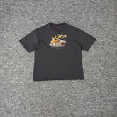 Derschutze Vintage Heavy Embroidery Tee Unisex Casual Loose Short Sleeve Street Style Shirt