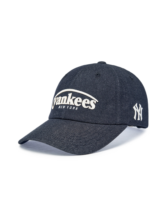 Vintage Denim Curve Logo Unstructured Ballcap
