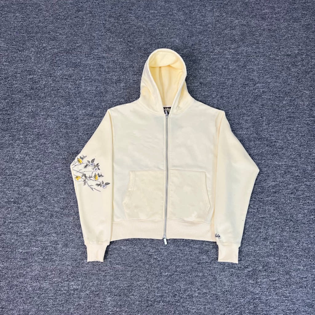 Derschutze Garden of Eden zip-up fleece sweatshirt jacket