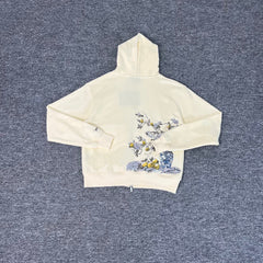 Derschutze Garden of Eden zip-up fleece sweatshirt jacket