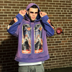 Who Decides War Stained Glass Purple Hoodie