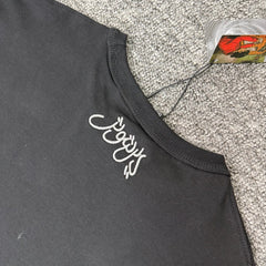 Derschutze American Street Style Heavy Embroidery Short-Sleeve T-Shirt, Unisex Loose Fit Hip Hop Pure Cotton Trendy Top