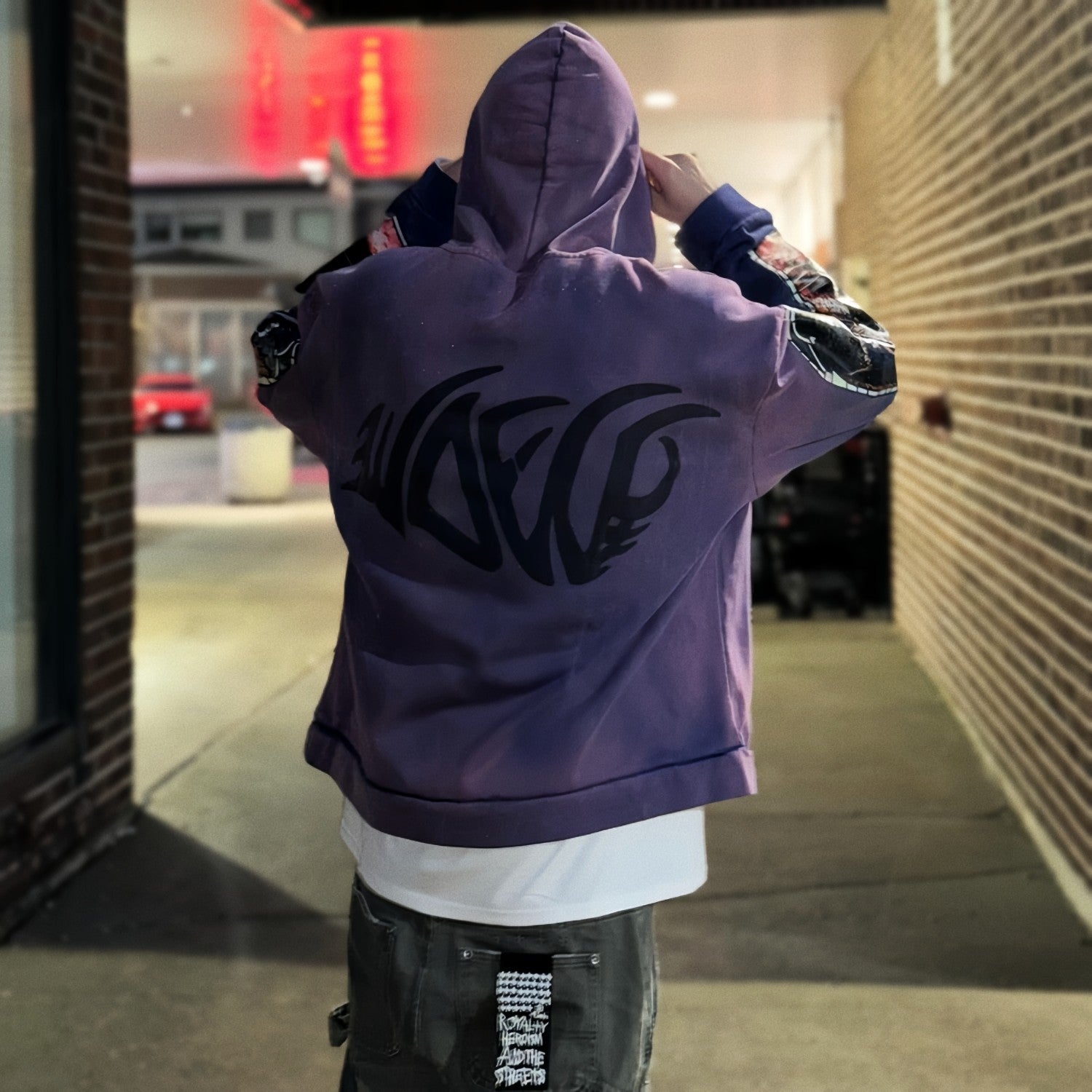 Who Decides War Stained Glass Purple Hoodie