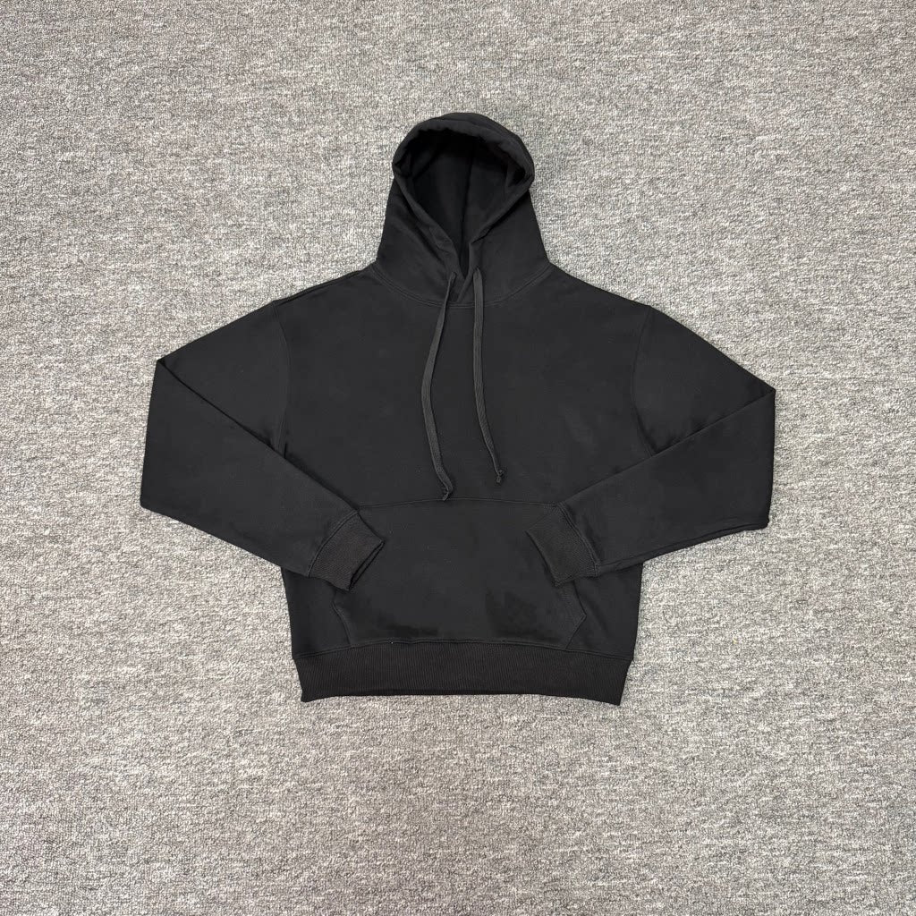Derschutze Floral Embroidery Hooded Sweatshirt, Loose Fit Sweatpants, Fleece Lined Casual Sports Suit