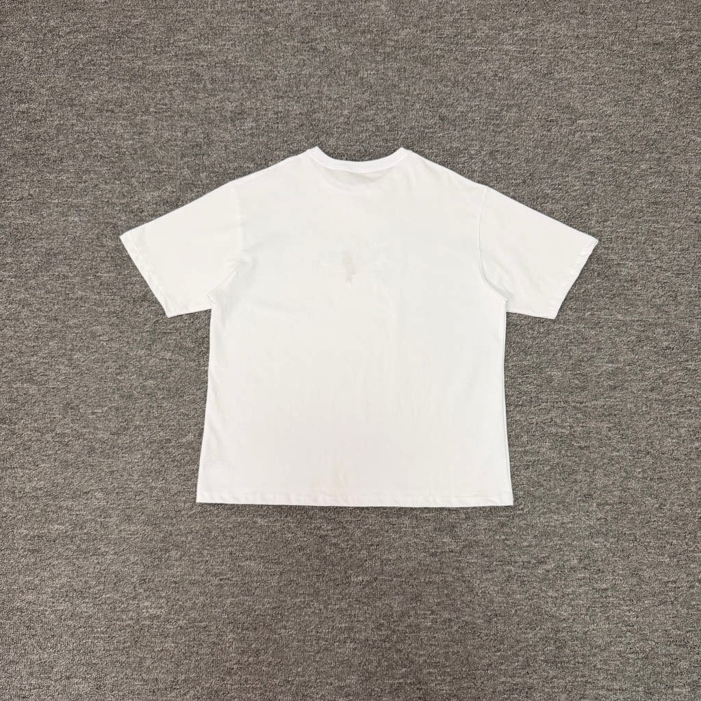 Derschutze Summer New Loose Crew Neck Short Sleeve T-Shirt, Unisex Casual Embroidered Print Top