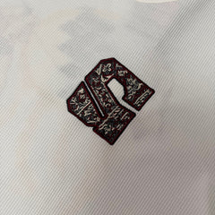 Derschutze American Street Style Waffle Embroidery Short-Sleeve T-Shirt, Unisex Loose Fit Crew Neck Versatile Trendy Top