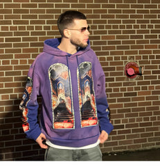 Who Decides War Stained Glass Purple Hoodie
