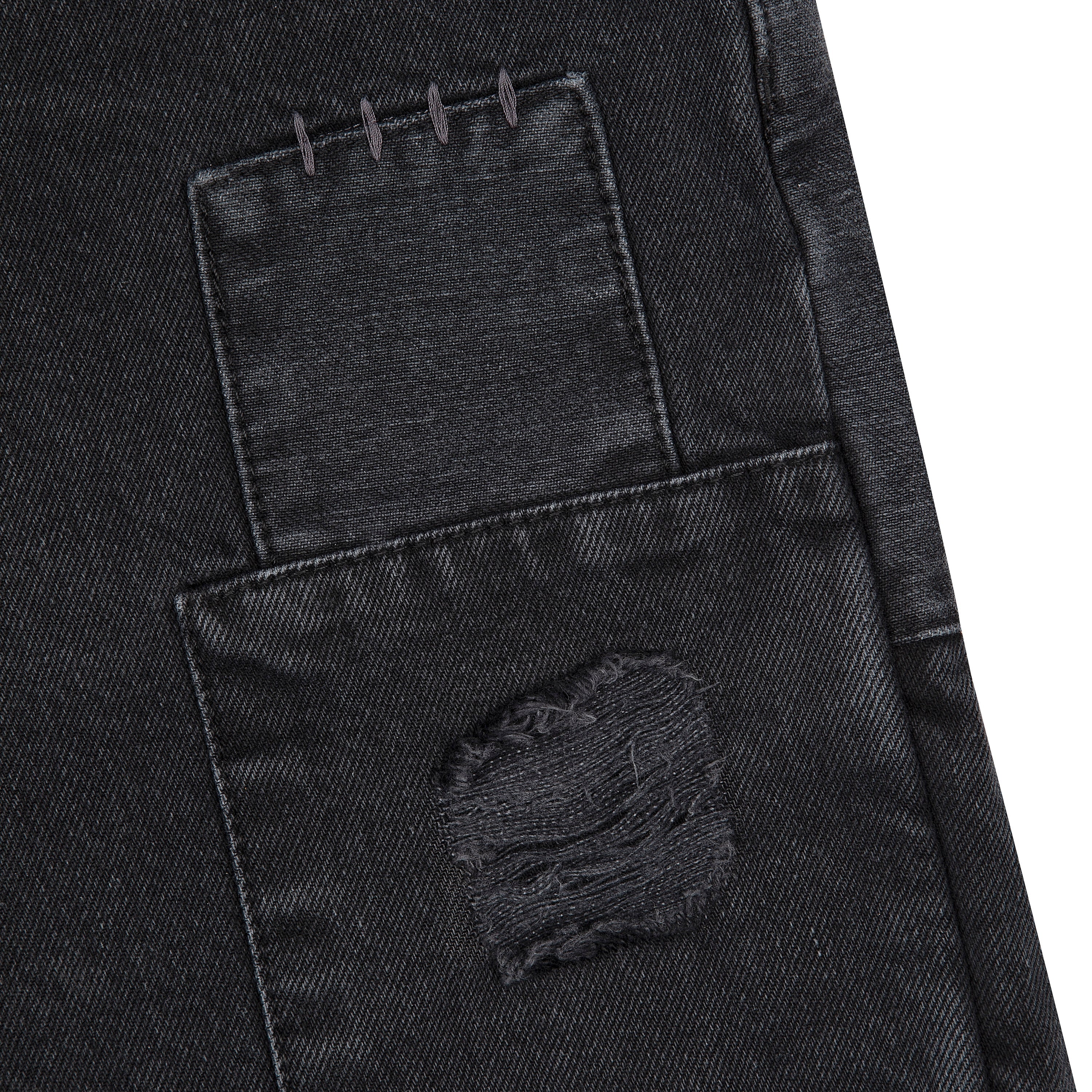 "blossom v2" patchwork Denim black