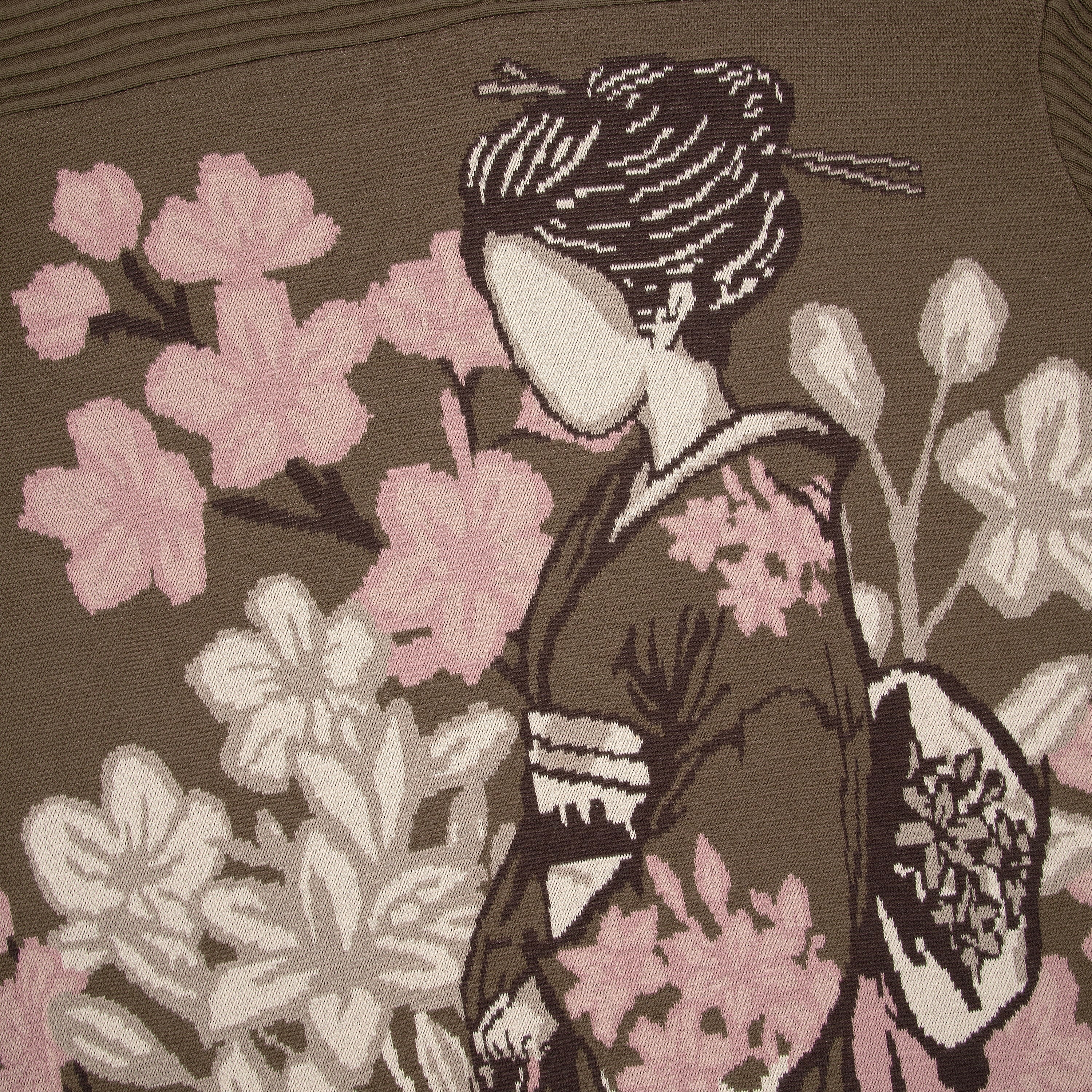 "yakuza v2" knitted Jersey khaki