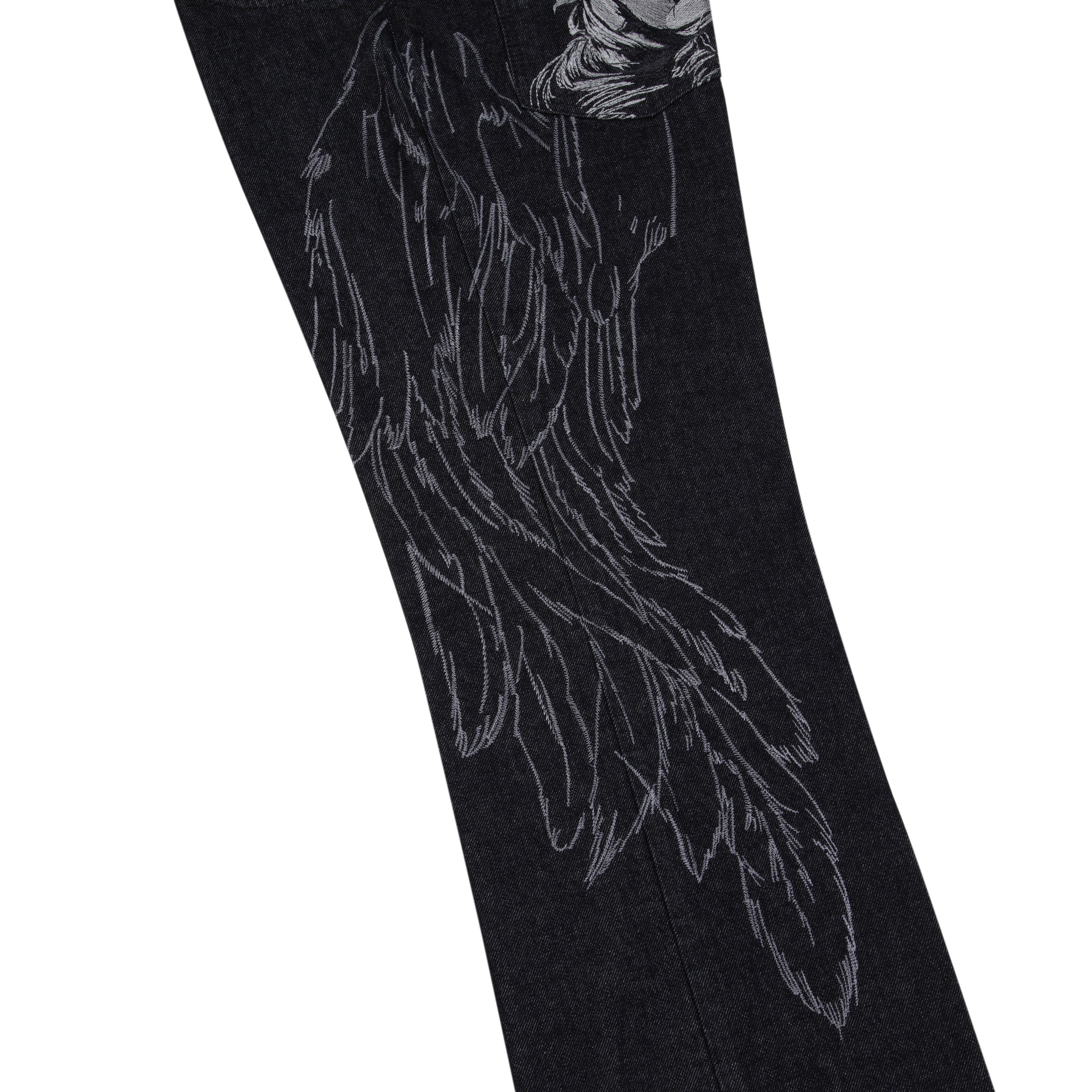 "hellboy" indigo raw bootcut Denim