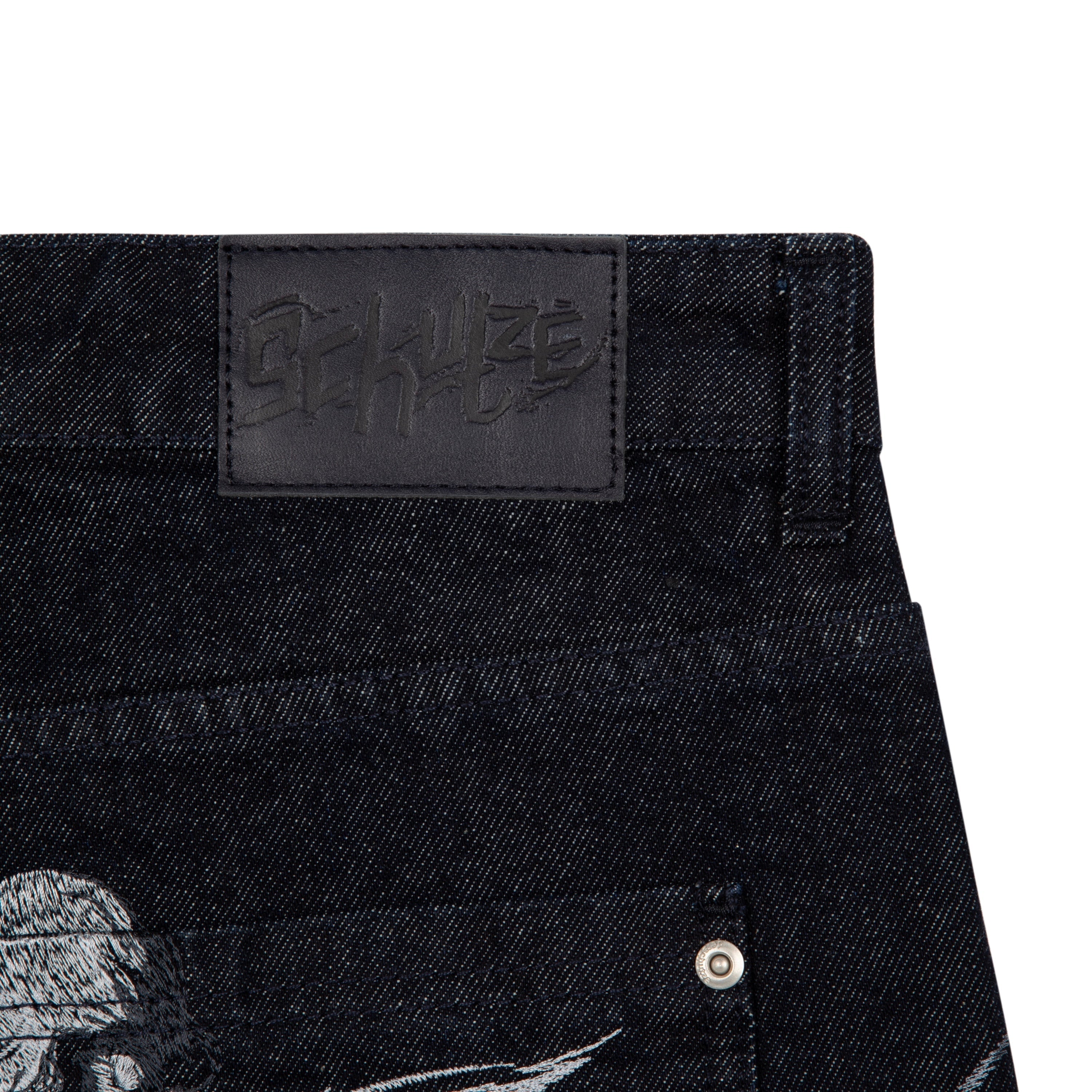 "hellboy" indigo raw bootcut Denim