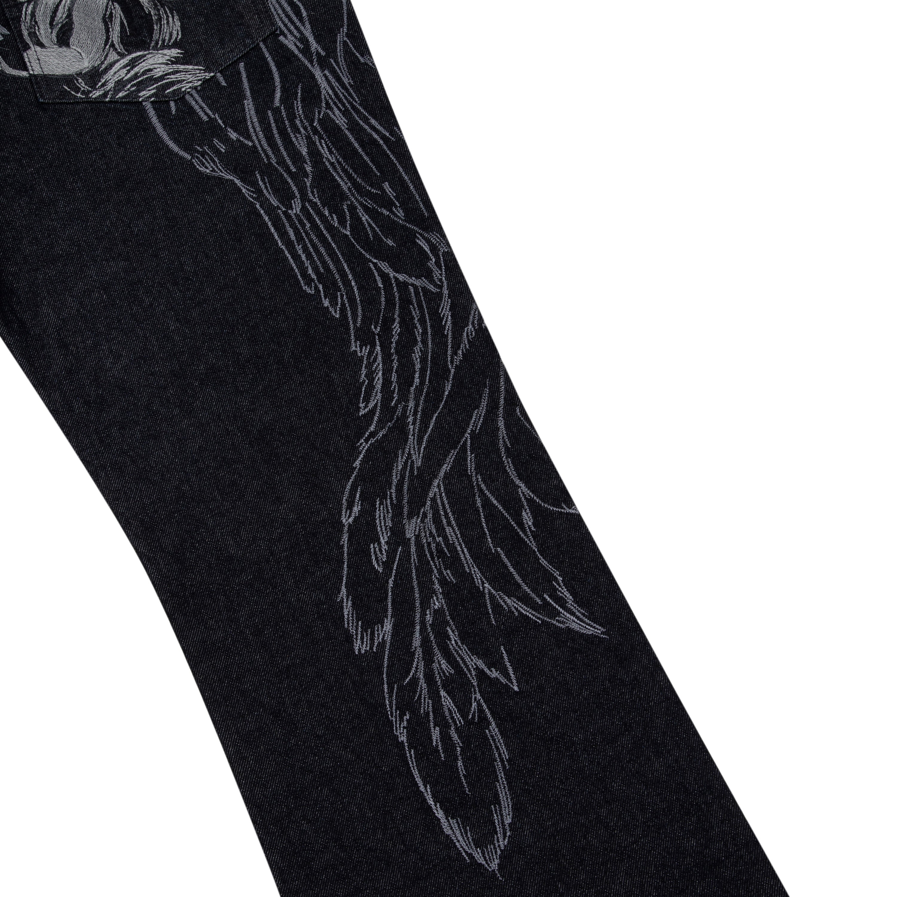"hellboy" indigo raw bootcut Denim