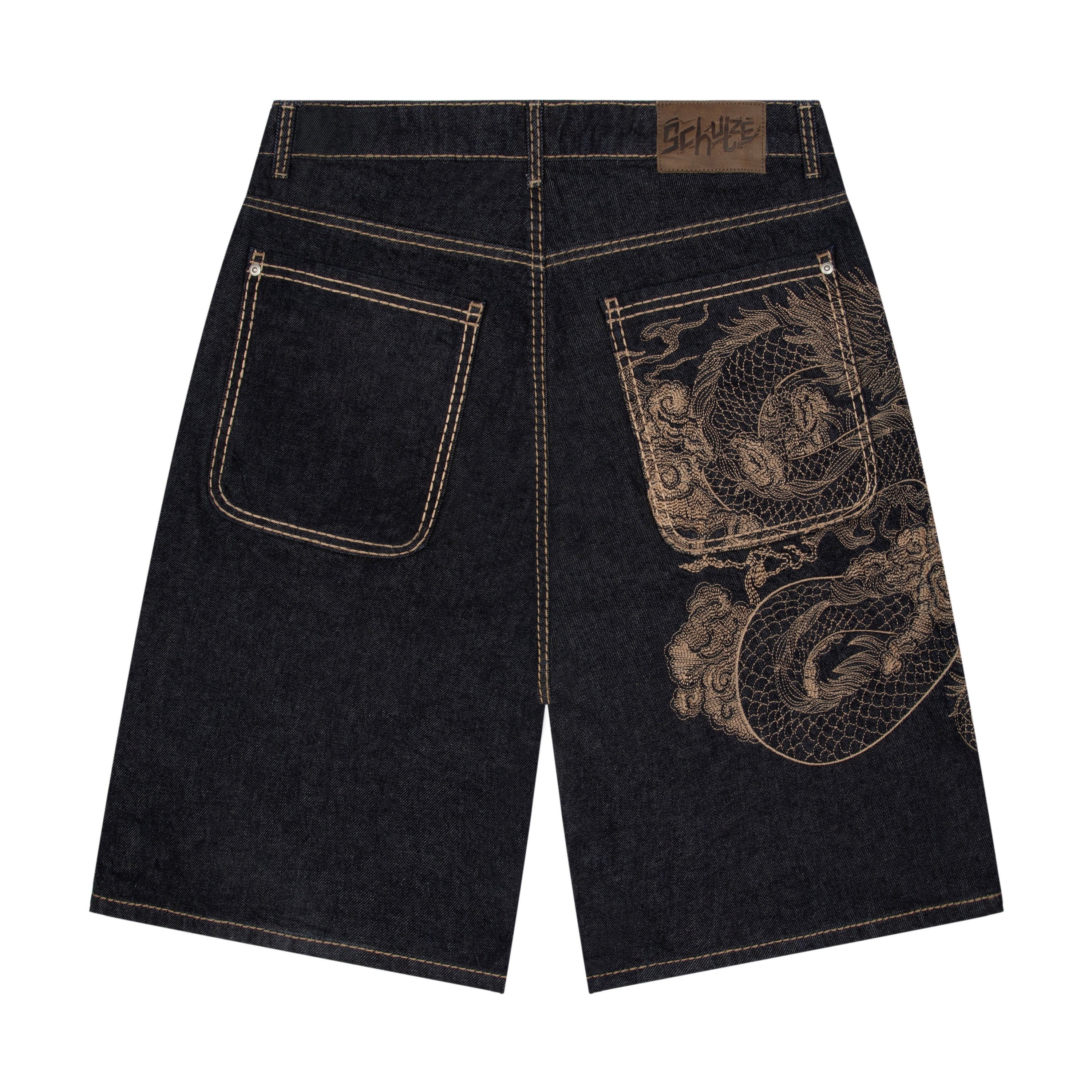 "yakuza" indigo raw Jorts 03
