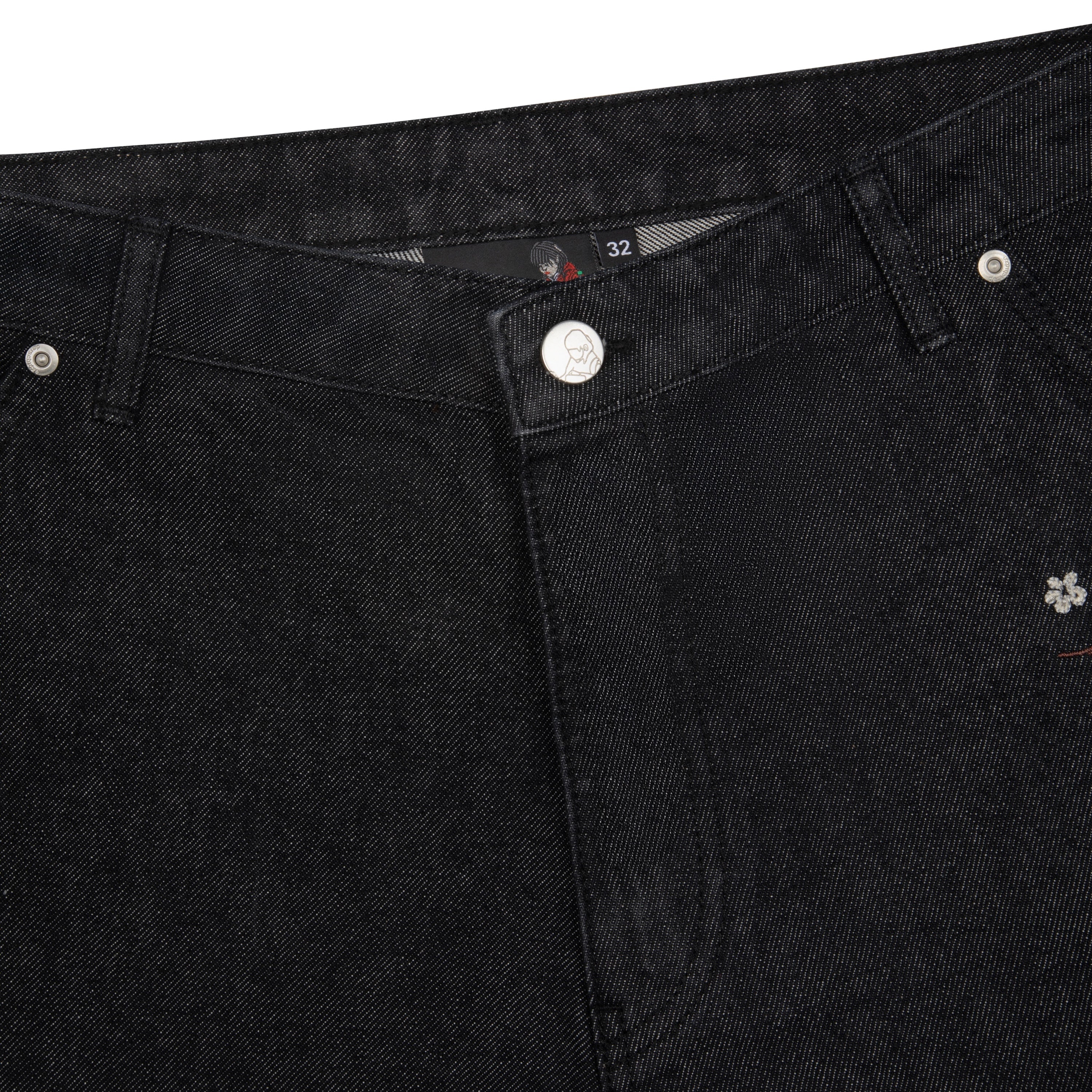 "yakuza" black raw Jorts