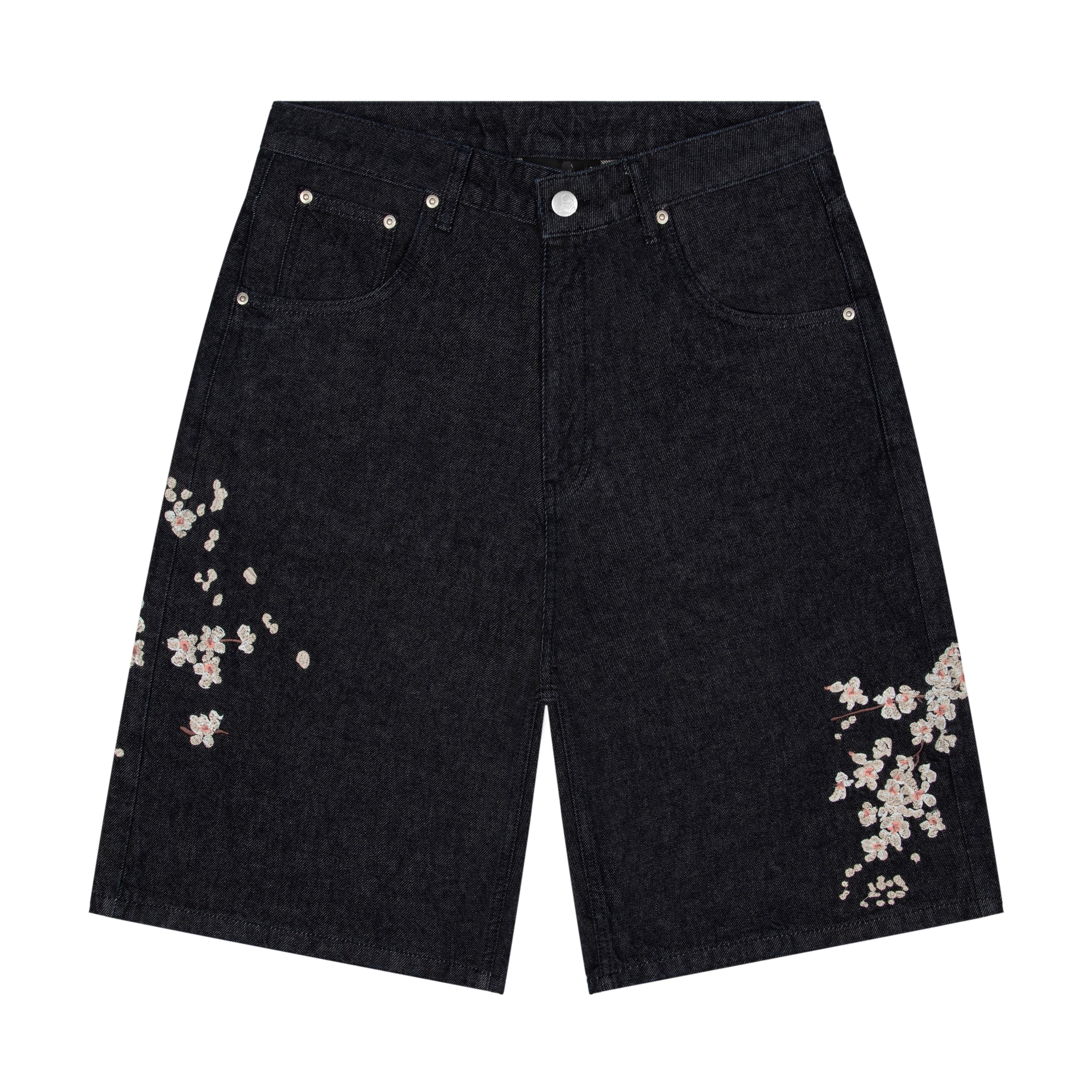 "yakuza" indigo raw Jorts 02