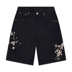 "yakuza" indigo raw Jorts 02