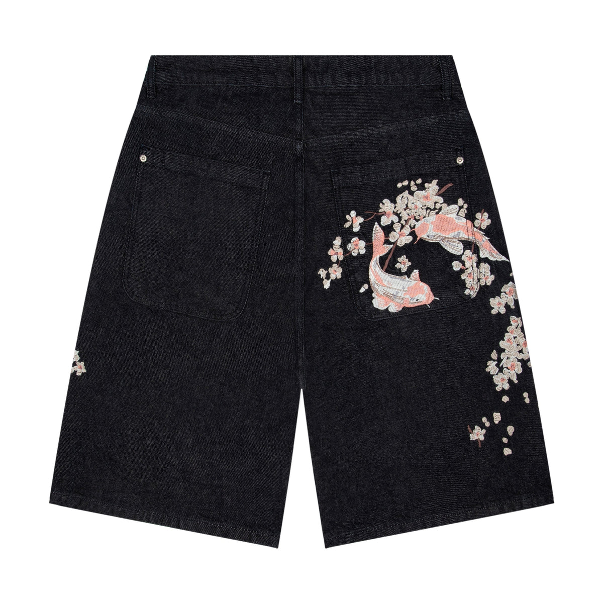 "yakuza" indigo raw Jorts 02