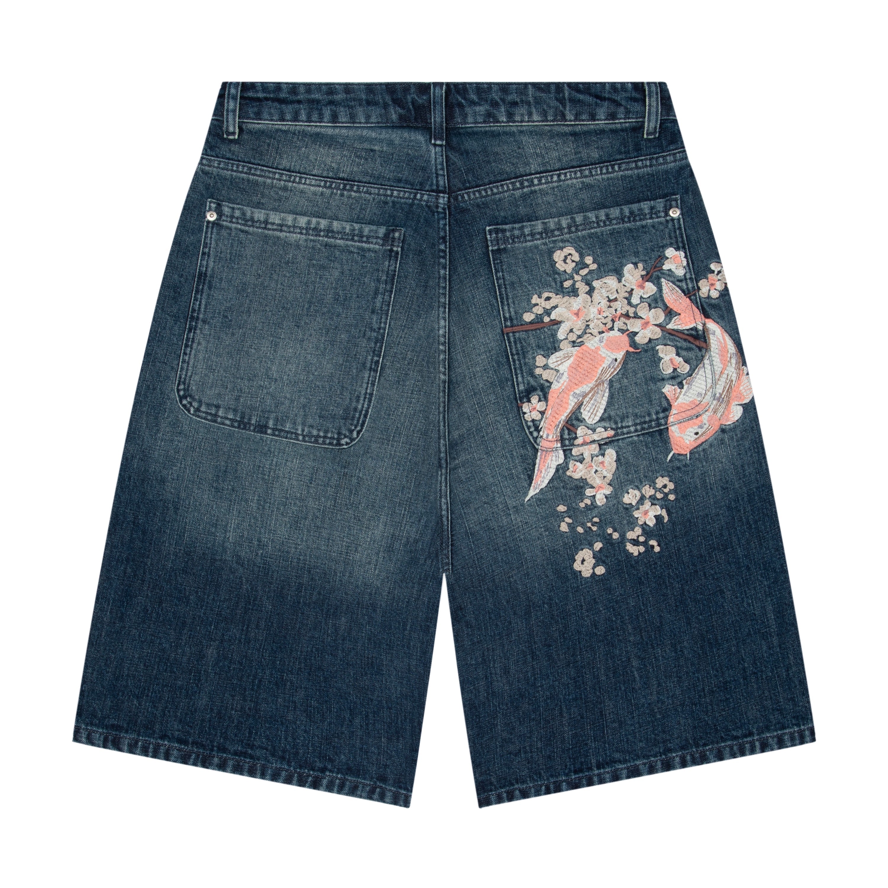 "yakuza" indigo washed Jorts 01