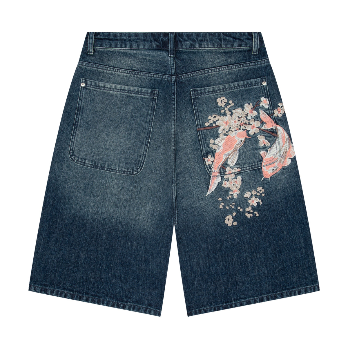 "yakuza" indigo washed Jorts 01