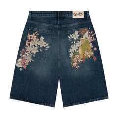 "yakuza" indigo washed Jorts 02